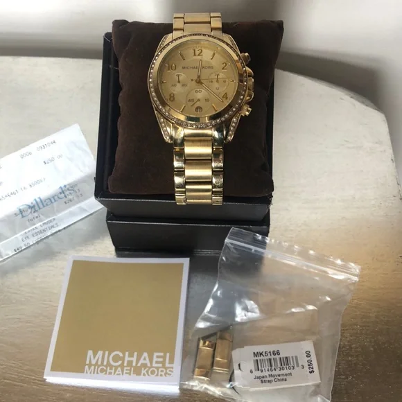 Michael Kors Unisex Watch 5166 Michael Kors MK5166 Blair Glitz Gold Tone Stainless Steel  main image 3